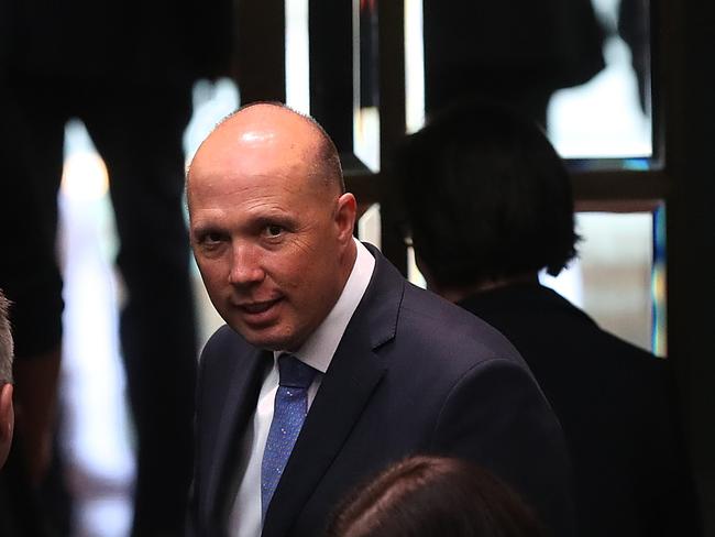 Peter Dutton in the House of Representatives Chamber at Parliament House in Canberra. Picture Kym Smith