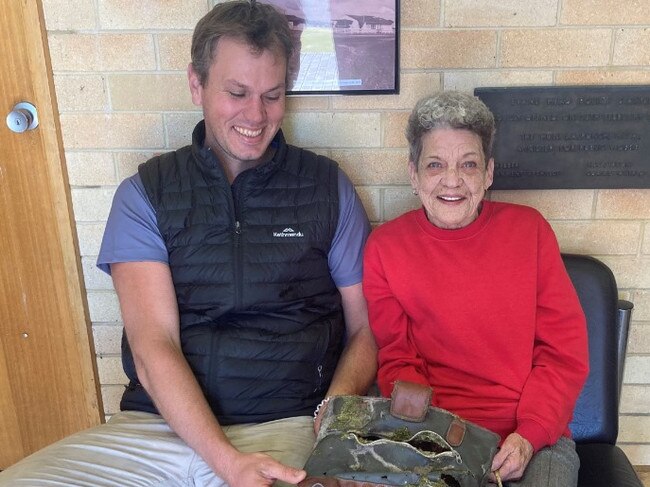 SOCIAL MEDIA IMAGE DISCUSS USE WITH YOUR EDITOR - Evans Head resident Jayden, reunites Beverley with her handbag that was stolen 21 years ago.