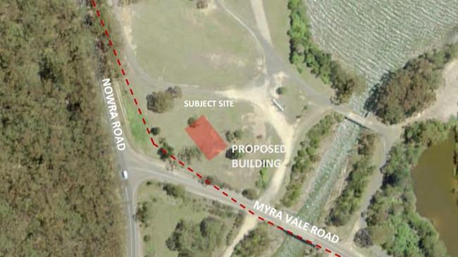 The new fire shed would be located right next to the Fitzroy Falls Reservoir, currently used for recreational purposes. Picture: Sixmaps