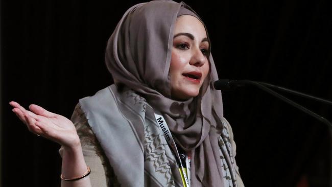 MELBOURNE, AUSTRALIA- NewsWire Photos SEPTEMBER 1, 2024: Dr. Umber Rind - Community health and anti-racism advocate speaks at the National launch of new political advocacy group Muslim Votes Matter at the Broadmeadows townhall. Picture:  NewsWire/ David Crosling