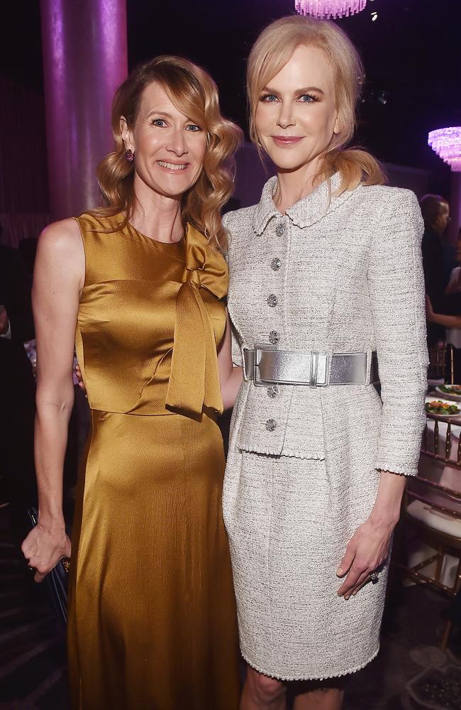 Laura Dern and Nicole Kidman attend the 89th Annual Academy Awards Nominee Luncheon at The Beverly Hilton Hotel on February 6, 2017 in Beverly Hills, California. Picture: Getty