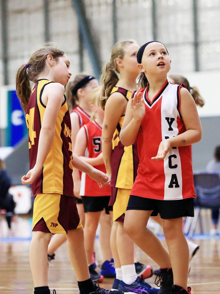 Rovers v YMCA. Under 10s junior basketball at Geelong Arena courts on Saturday morning. Picture: Alan Barber