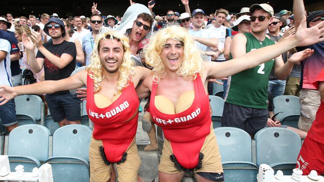 The Barmy Army enjoying its time at the MCG. Picture: Michael Klein