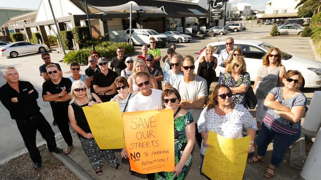 Patterson Lakes residents were furious when the Cove Hotel‘s carpark was reduced in March last year. Picture Norm Oorloff