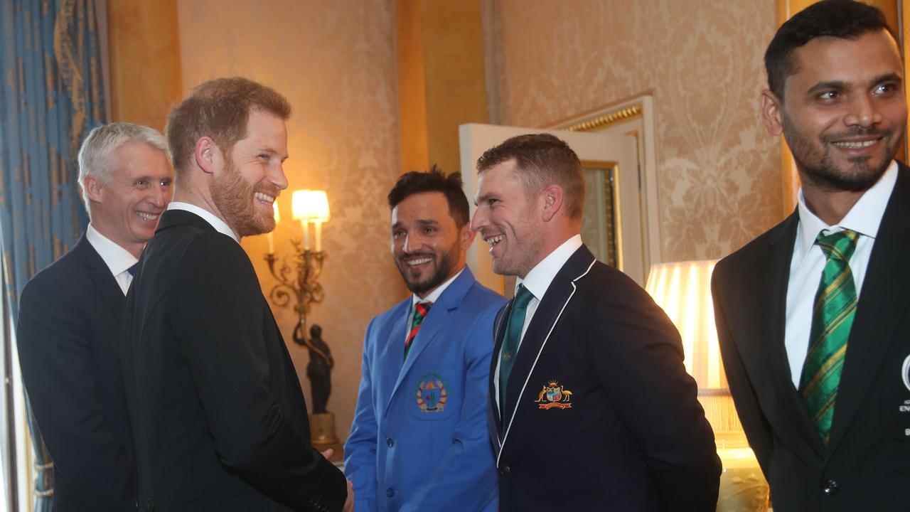 Trying to get inside Finchy’s head? Prince Harry left Aaron Finch laughing with a cheeky pre-World Cup sledge.