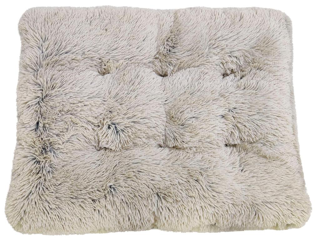 Large 91cm shaggy plush dog bed, RRP. $28