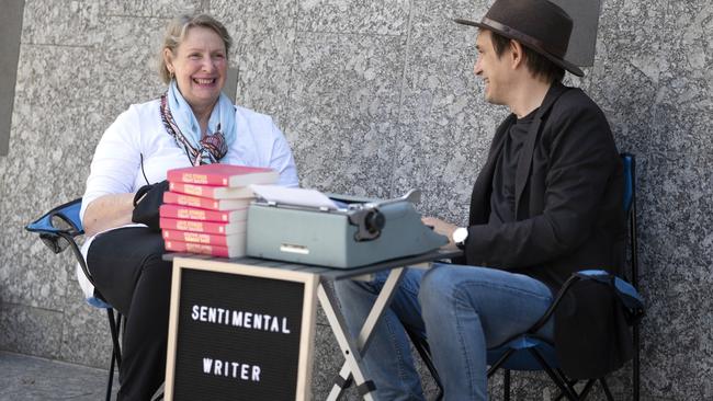 Trent Dalton with Maree Roberts. Picture: Justine Walpole