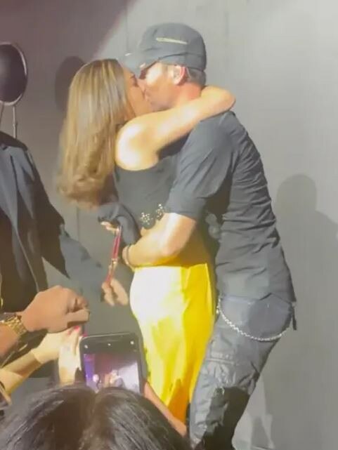 Not only did he kiss the unidentified woman, he shared the video to his own Instagram. Picture: Instagram