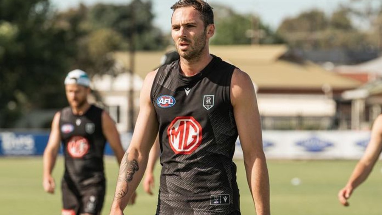 Recruit Jeremy Finlayson is training the house down at Port Adelaide.