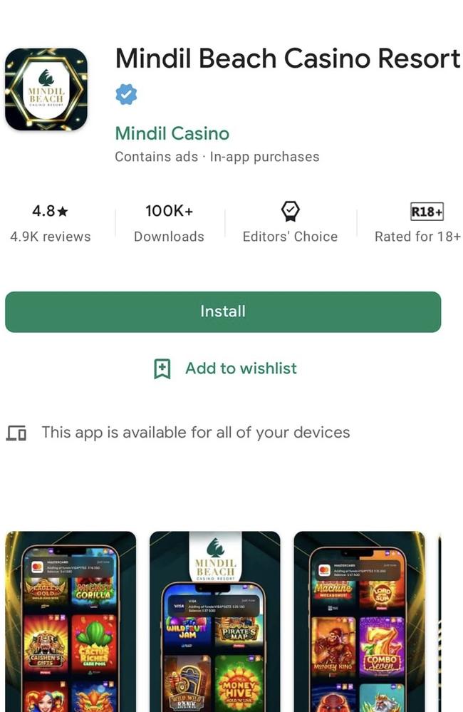 Mindil Beach Casino has issued a public warning after it was found a fraudulent party was actively masquerading as its business online. Picture: Supplied