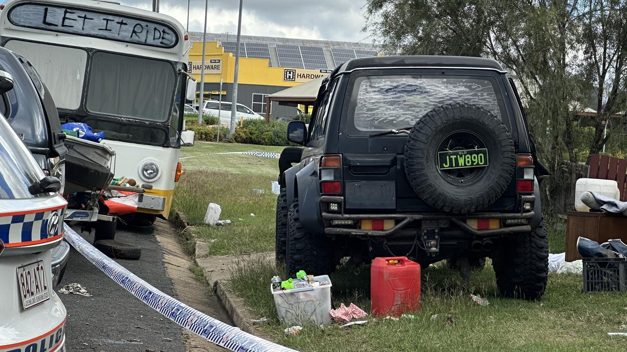 Police have set up a crime scene at Gin Gin as part of their investigation into missing teen Pheobe Bishop. Photo: Lexa Smith