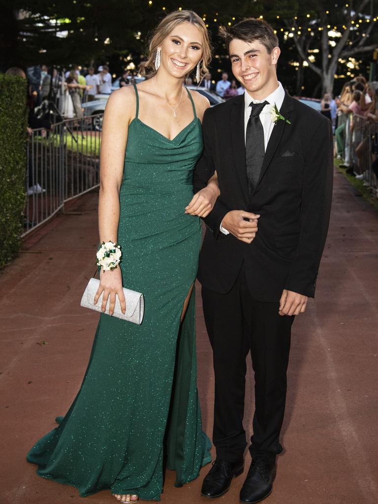 Jake Gudgeon and partner Emily Stapleton at St Mary's College formal at Picnic Point, Friday, March 24, 2023. Picture: Kevin Farmer