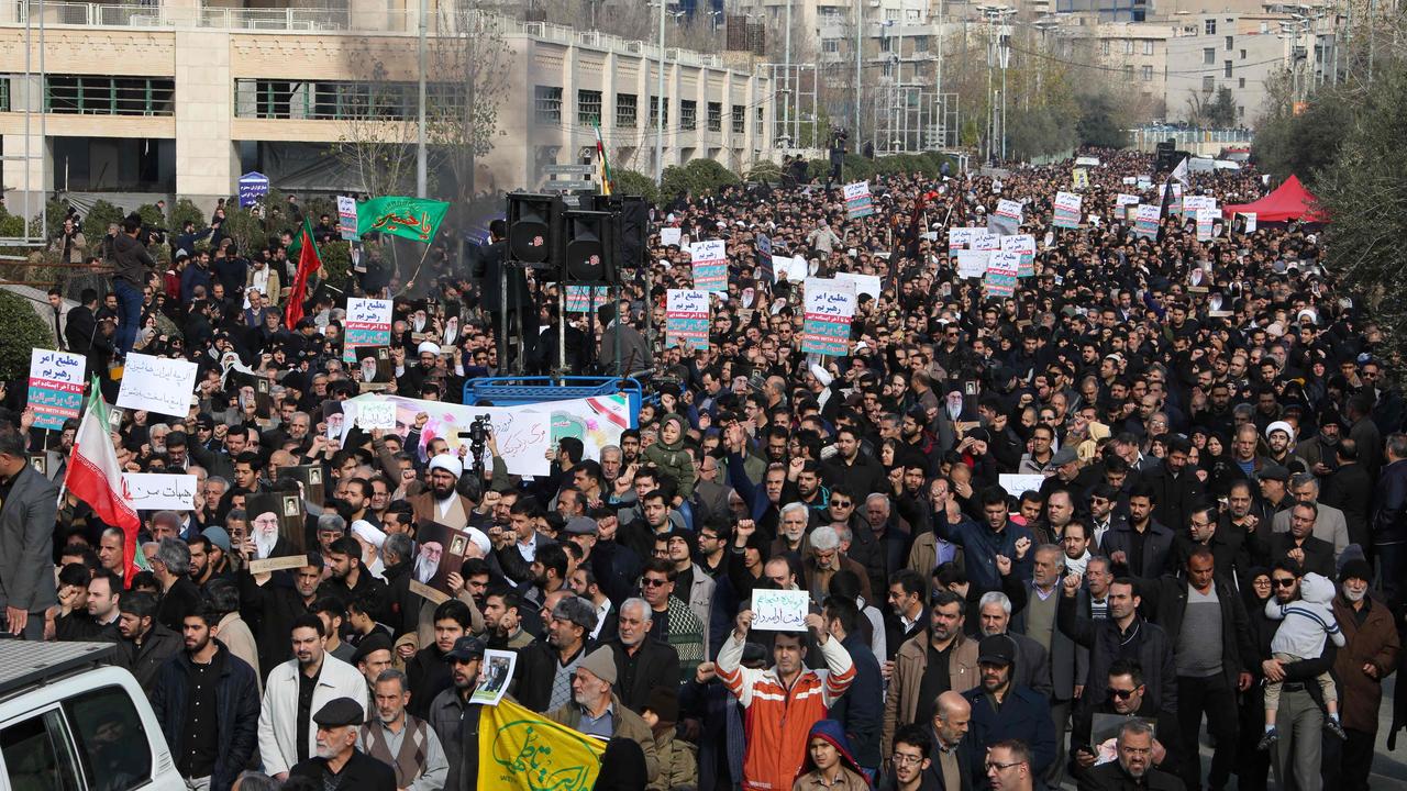 Iranians demonstrated in the capital Tehran on January 3, following the killing of Iranian Revolutionary Guards’ top commander Qasem Soleimani. Picture: Atta Kenare/AFP.