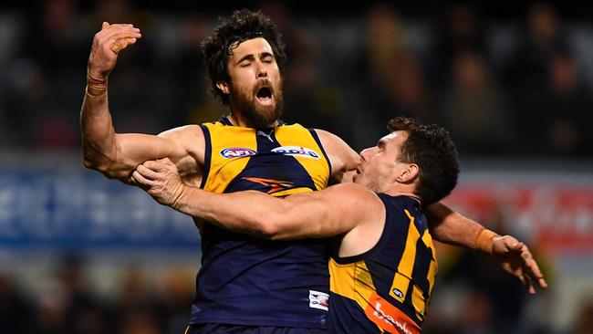 Josh Kennedy booted six goals against his former clubs. Picture: Getty Images