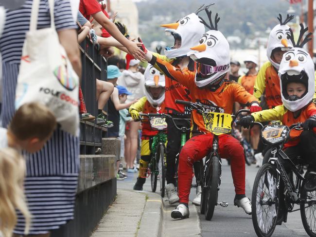 Southern City BMX Club float. Hobart Christmas Pageant 2024. Picture: Nikki Davis-Jones