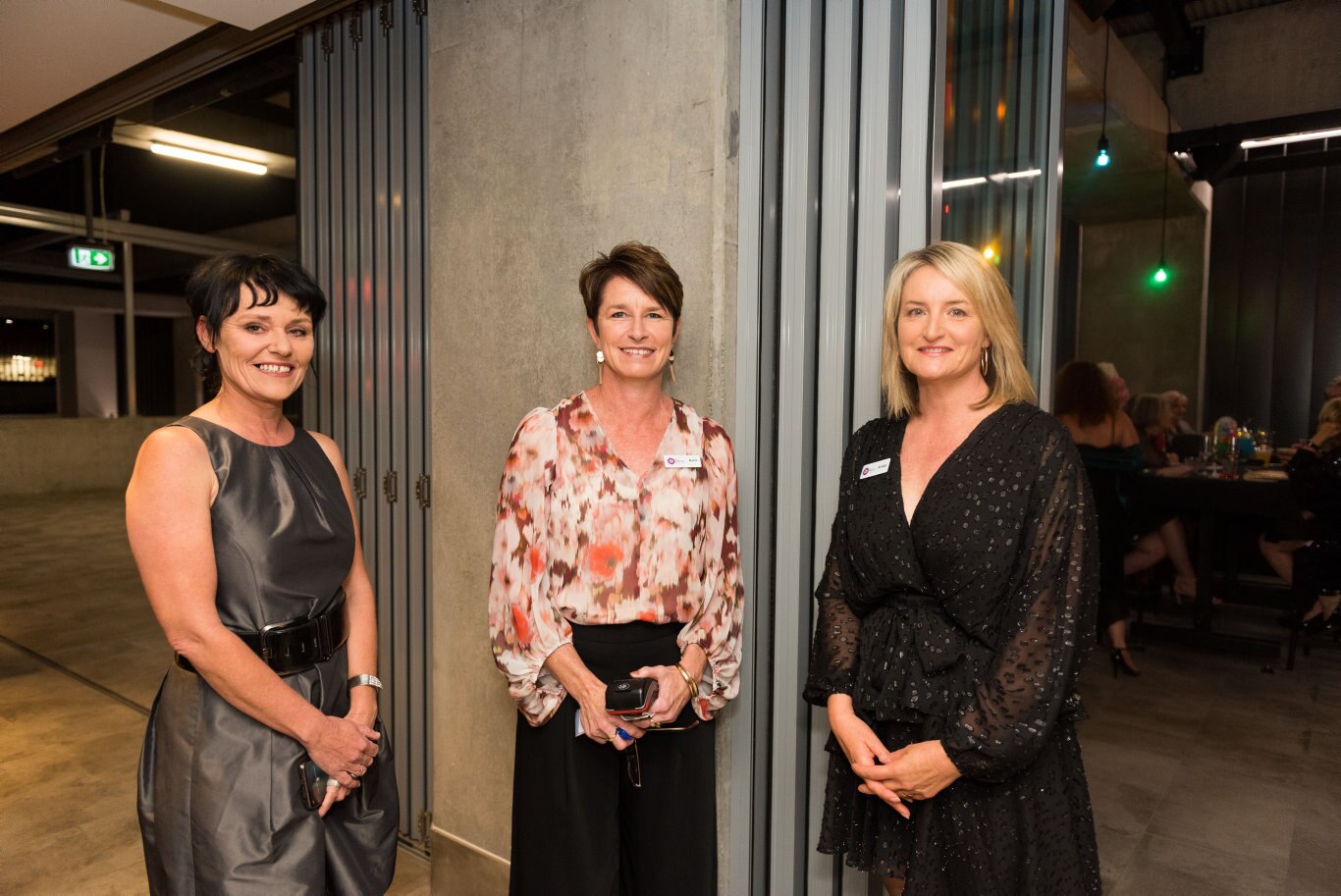 Enjoying the fun times as part of the Protea Place Progressive Dinner in the CBD are (from left) Susy Wenitong, Kerri Lawson and Keleigh Newman.