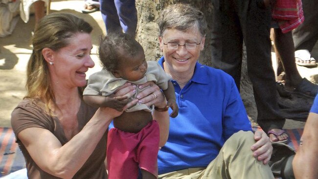 Melinda and Bill Gates in India in 2011. Picture: AP