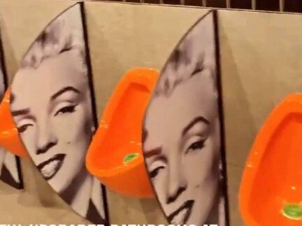 Marilyn Monroe urinal in venue at Everton Park owned by restaurateur Tim Johnson, who posted this picture to his Instagram account