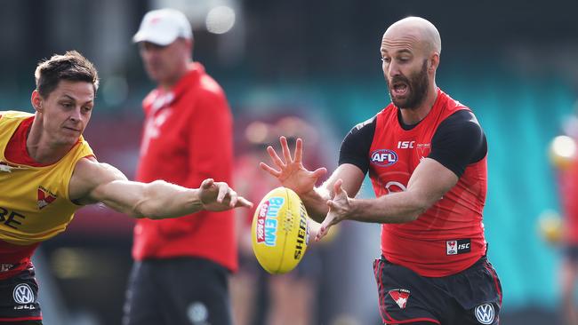 Jarrad McVeigh could be back for the Swans against the Tigers. Picture: Phil Hillyard