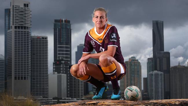 Broncos NRLW captain Ali Brigginshaw is arguably Queensland’s best female footballer. Picture: Adam Head