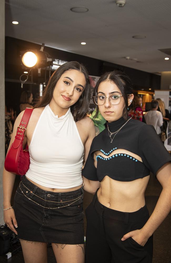 Yelda Sivlim (left) and her sister Melisa Sivlim came from Melbourne for the Toowoomba Fashion Festival. Melisa had her designs showcased on the Emerging Designers runway at The Armitage Centre, Saturday, March 16, 2024. Picture: Kevin Farmer