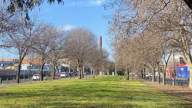 Development Victoria plans to turn the green space between Alexandra Pde into a 79-space car park for the Bundha Sports Centre. Picture: Facebook.