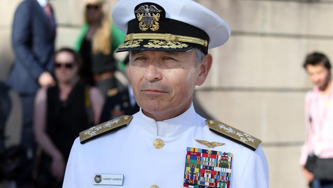 Admiral Harry Harris at the Australian War Memorial Last Post Ceremony in Canberra last month. Picture: Gary Ramage.