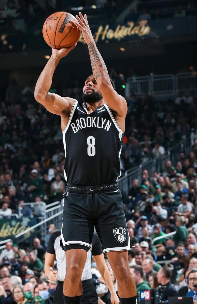 Boomers star Patty Mills put on a three-point show in his Brooklyn Nets NBA debut.