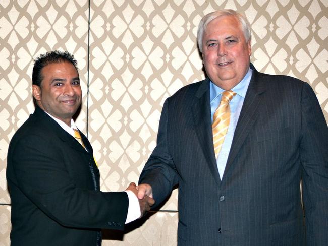 Nadeem Ashraf with Clive Palmer.