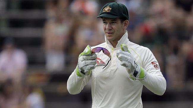 Tim Paine directing operations on day one.