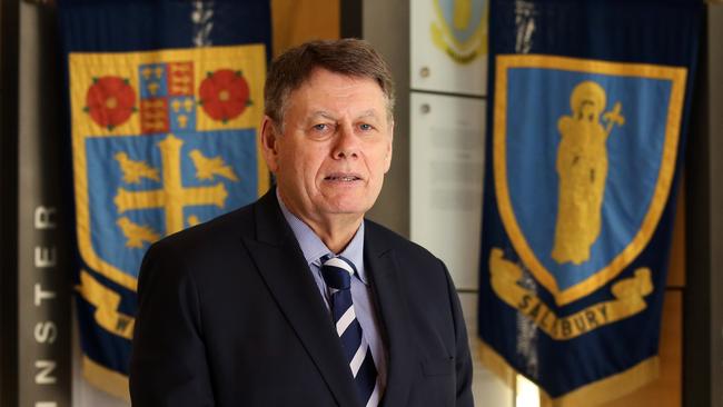 St Andrew’s Cathedral School head John Collier yesterday. Picture: James Croucher