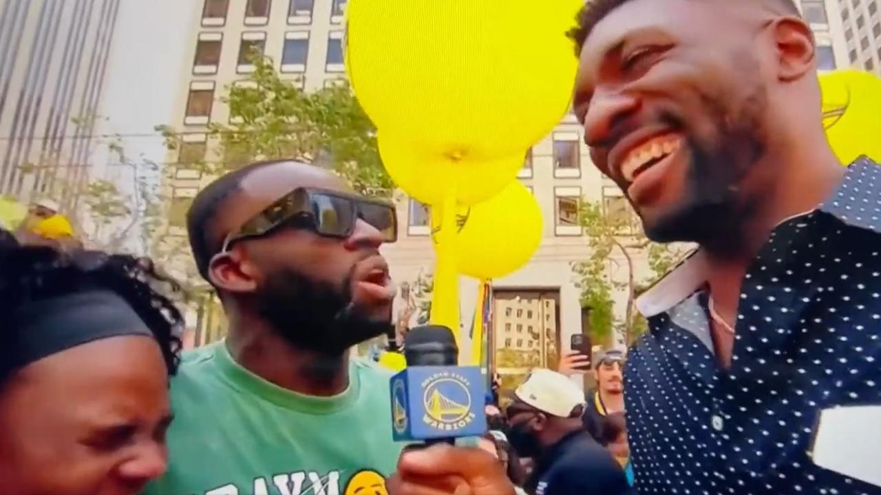 NBA 2022 Warriors parade Draymond Green drops live TV bombs in championship celebrations news.au — Australias leading news site