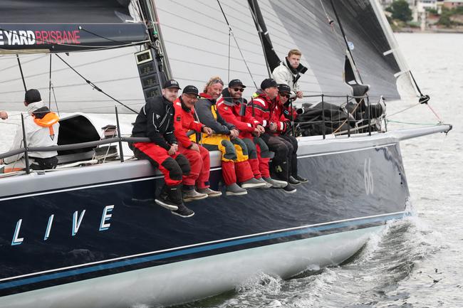 Alive claims line honours in the 2020 Launceston to Hobart yacht race. Picture: Zak Simmonds