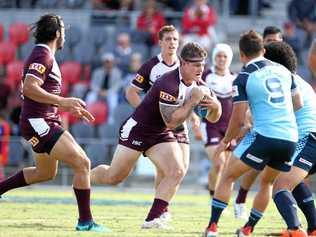 IN ACTION: Queensland Residents' Darryn Schonig, who plays regularly for the Sunshine Coast Falcons, in action at Redcliffe. Picture: QRL