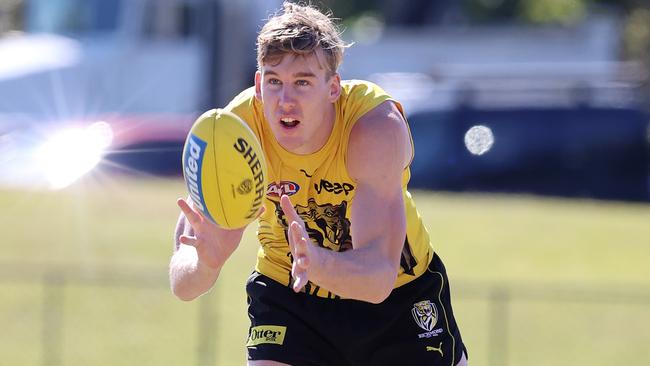 Tom Lynch at Richmond training. Picture: Michael Klein