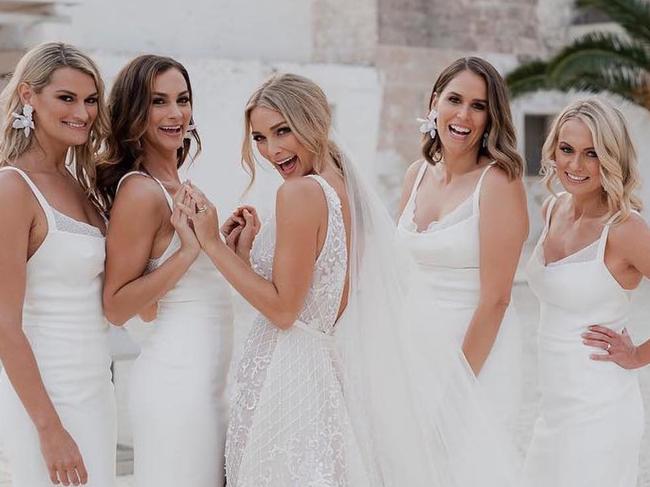 Anna Heinrich, centre, and her bridesmaids. Picture: Instagram