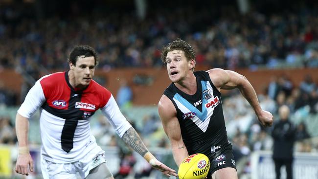 Former Port Adelaide player and Sunbury junior Matt White has extended his deal at the club after just one game. Picture Sarah Reed