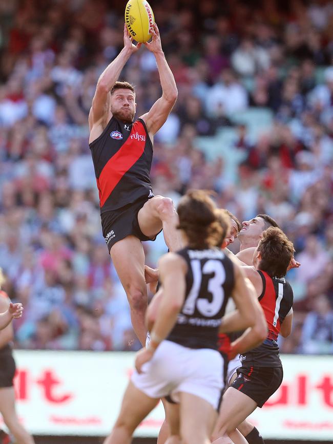 Jayden Laverde rises high to mark against Carlton.