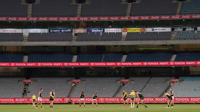 Crowd numbers won’t be an issue, because there won’t be a crowd at all. Picture: AAP