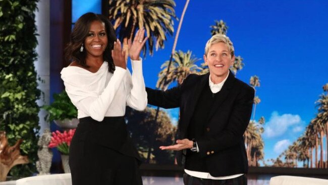 Michelle Obama with American TV queen, Ellen.