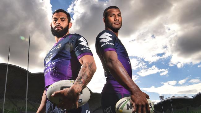 Addo-Carr and Vunivalu will continue to terrorise for Melbourne. Picture: Tony Gough