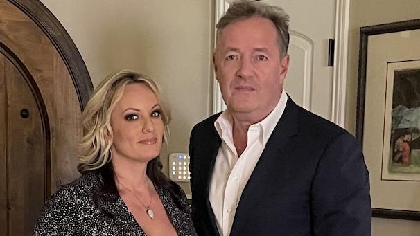 Porn star Stormy Daniels told Piers Morgan the death threats she gets have surged after former President Donald Trump was hit with criminal charges. Picture: TalkTV