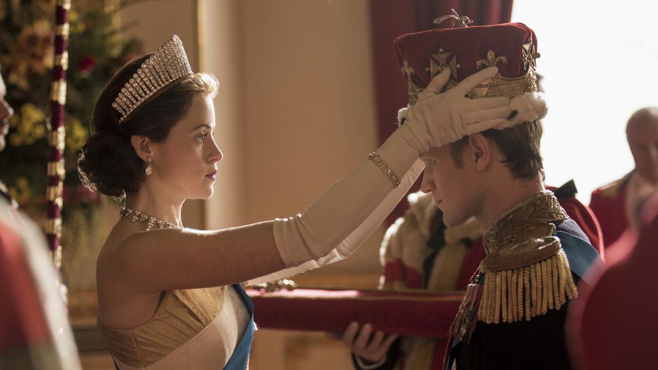 A scene from The Crown season 1, starring Claire Foy and Matt Smith. Picture: Netflix