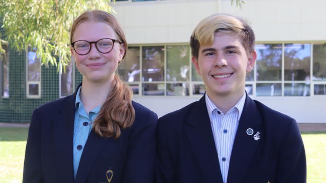 Endeavour College debating students Alex Fechner and Flynn Hutchinson. Picture: Supplied