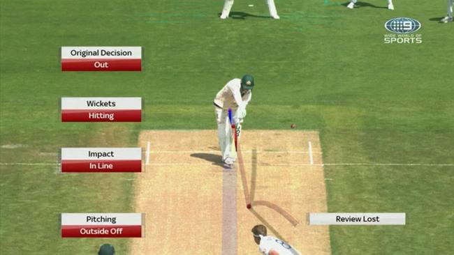 Usman Khawaja trapped LBW by Stuart Broad.