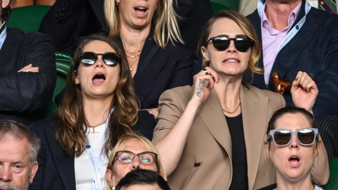 The pair appeared to be very engaged in the match. Picture: Karwai Tang/WireImage