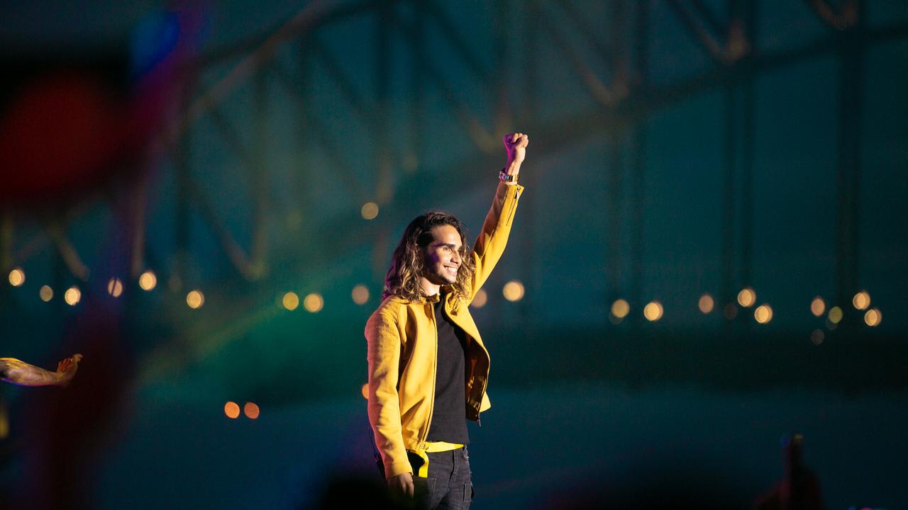 Indigenous singer Isaiah Firebrace, pictured here at Australia Day Live, presented a petition to federal parliament last November, calling for more First Nations languages and cultural lessons in Australian schools.