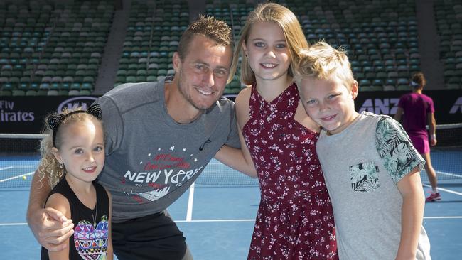 While Ava (left) and Mia enjoy fashion and dancing, like their mum Bec, Cruz has inherited his dad’s love of competitive sport.