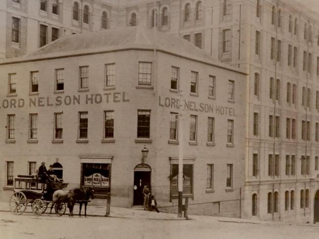 Historical image of the The Lord Nelson Hotel.