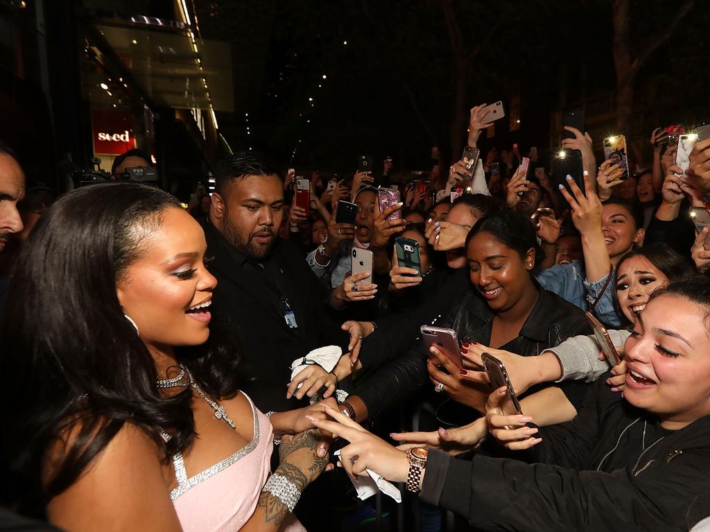 SYDNEY, AUSTRALIA - OCTOBER 03: Rihanna attends the Fenty Beauty by Rihanna Anniversary Event at Sephora Pitt Street store on October 3, 2018 in Sydney, Australia. (Photo by Caroline McCredie/Getty Images for Fenty Beauty by Rihanna)